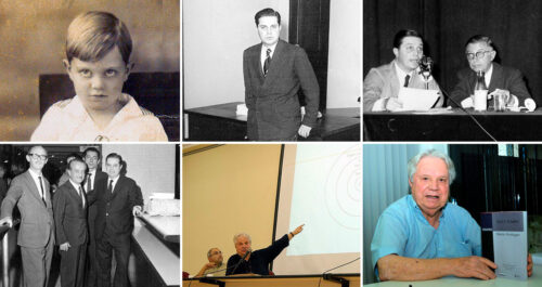 Montagem de fotos da vida de Fausto Castilho