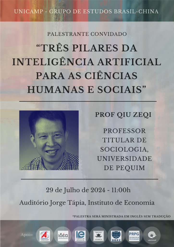 Palestra “Três Pilares da Inteligência Artificial para as Ciências Humanas e Sociais”